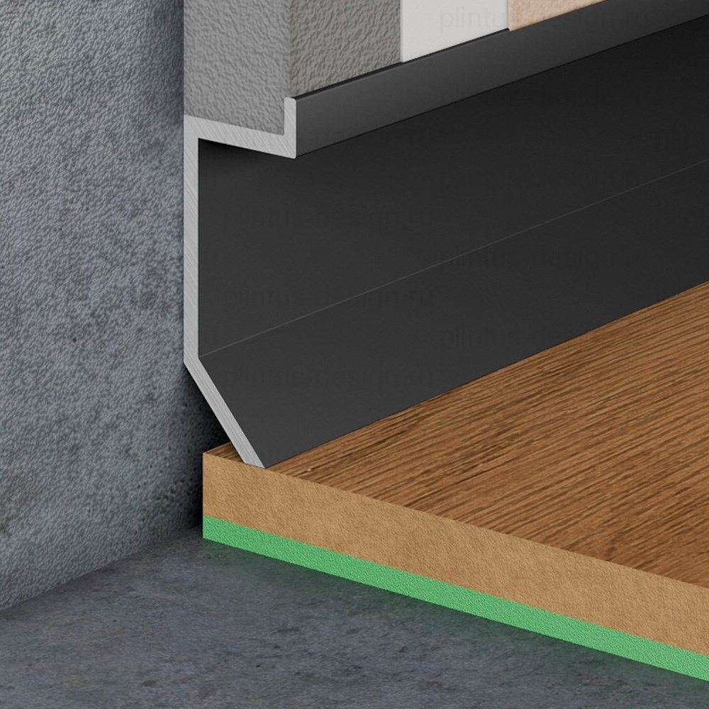 Pro Design Slim 723 теневой плинтус чёрный муар