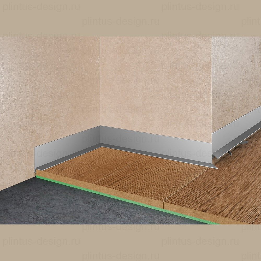 Микроплинтус Pro Design Mini L 601 анодированный