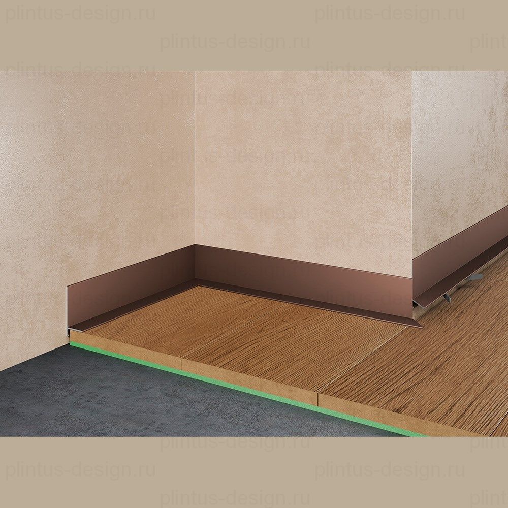 Микроплинтус Pro Design Mini L 601 коньяк