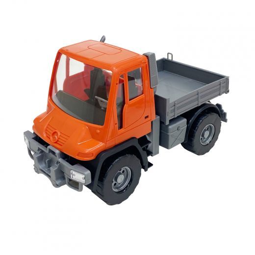 Самосвал бортовой Мерседес "Unimog U 500" ЛЮКС (17,5 см. Оранжевый)