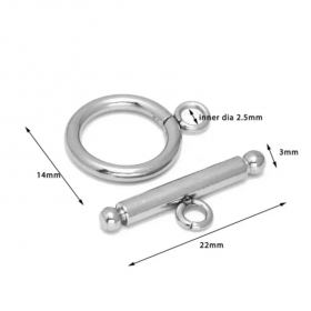 Застежка Тогл для бижутерии Нержавеющая сталь 1 комплект в упаковке  (HK318)