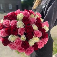 Букет из 51розы  Микс Эквадор
