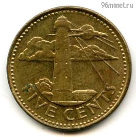Барбадос 5 центов 1988