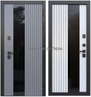 Luxor Termo 5 light дверь  уличная вставка черное зеркало