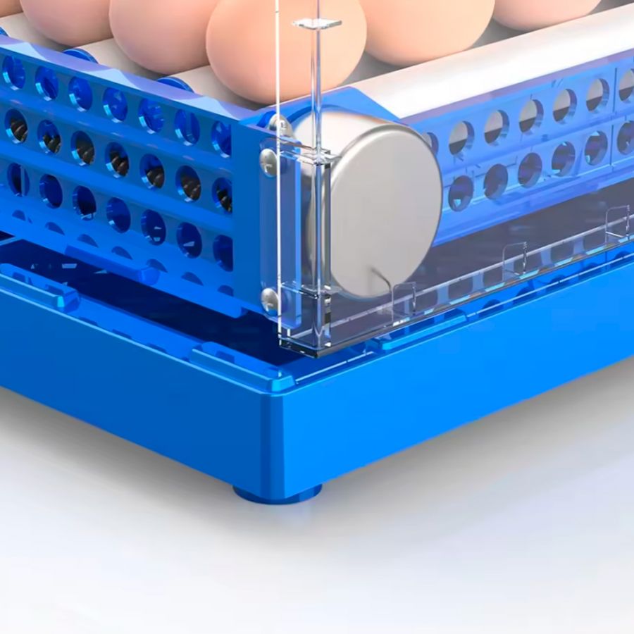 Инкубатор на 64 куриных яиц с резервным питанием,  автоматическим переворотом и встроенным овоскопом