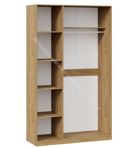 Шкаф комбинированный "Хилтон" 402.003.000 Дуб крафт золотой/Белый матовый