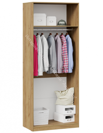 Шкаф для одежды  "Хилтон" 402.006.000 Дуб крафт золотой/Белый матовый