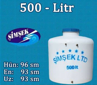 0.5 tonluq (500 litr) dik su çəni - Santexnika Shop