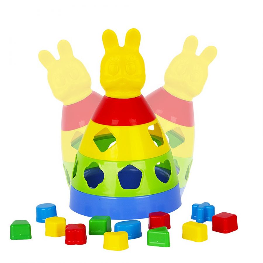 Игра Пирамида с 12 логическими фигурами 27см