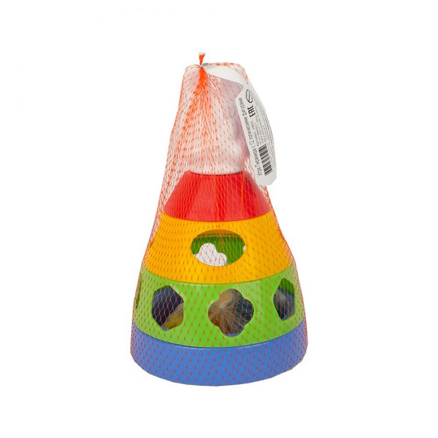 Игра Пирамида с 12 логическими фигурами 27см