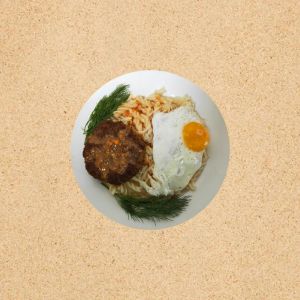 Бифштекс с макаронами 300г