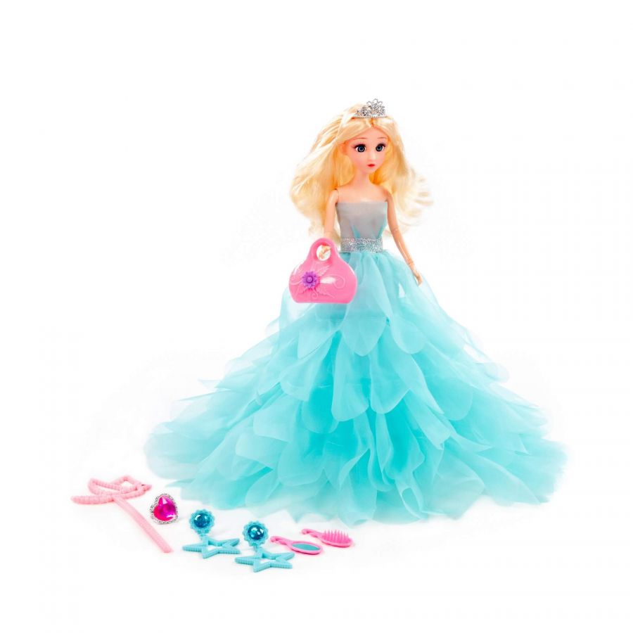 Кукла "Ксюша" (30 см) в пышном платье + аксессуары (7 элементов) (в коробке №4)
