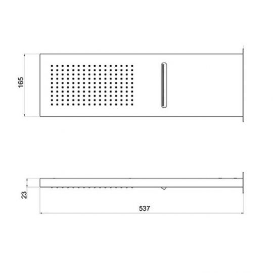 Верхний душ ALMAR Smart 165 х 537 E044199 ФОТО