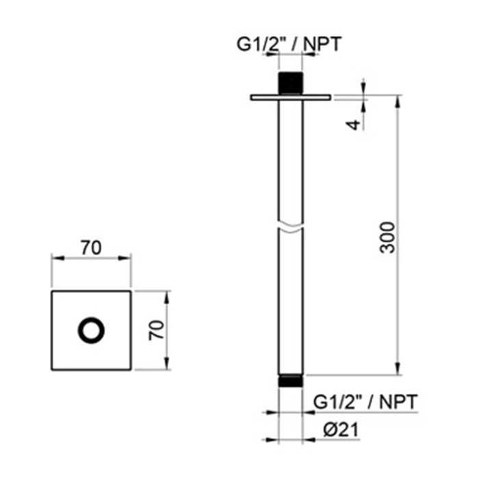 Кронштейн ALMAR Round Arm E021094.316 схема 2