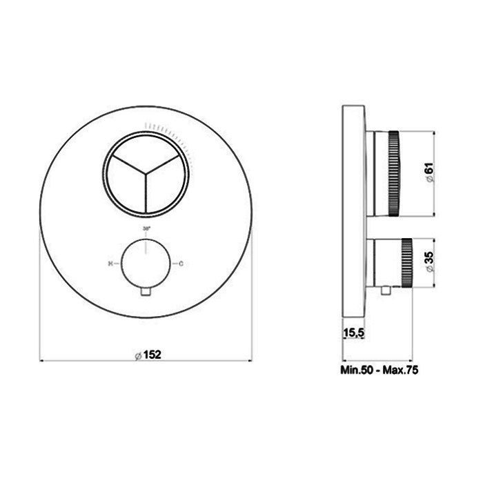 Смеситель ALMAR Core Push Round E176633 схема 2