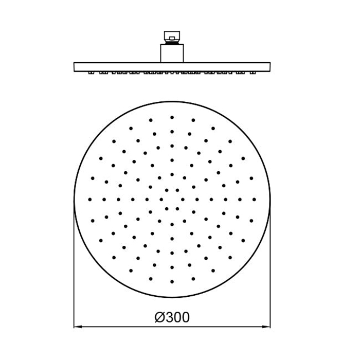 Almar Round верхний душ 300х300 мм схема 3