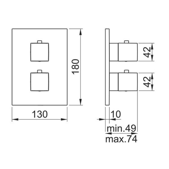 Смеситель ALMAR Core Square E176823.CR ФОТО