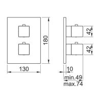 Смеситель ALMAR Core Square E176823.CR схема 2