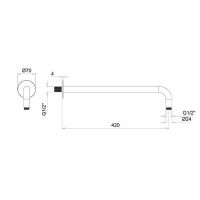 Кронштейн ALMAR Round Arm E021115 схема 2