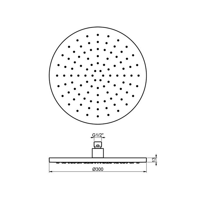 Верхний душ ALMAR Round Emotion 30 см E044124.CR ФОТО