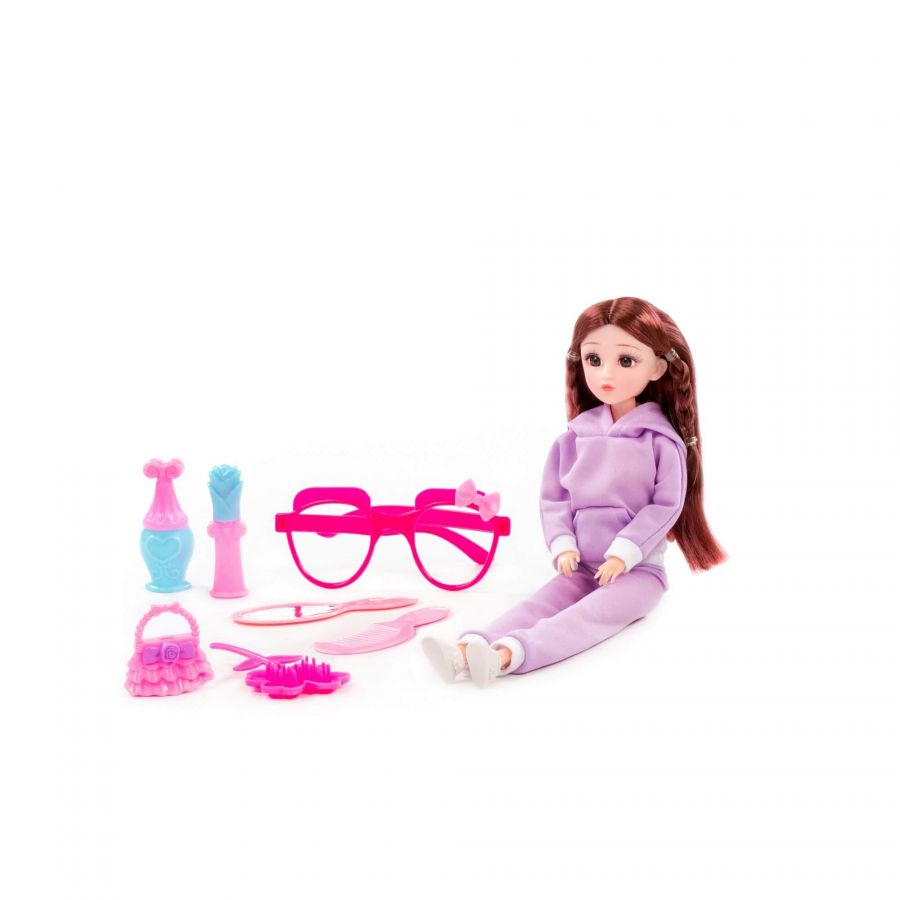 Кукла "Ксюша" (30 см) в спортивном костюме + аксессуары (7 элементов) (в коробке №4)