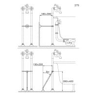 Труба напольного смесителя для ванны 275 Stella Roma схема 2