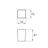 Стакан для зубных щеток Stella Casanova UN 10008 VTR0 схема 6