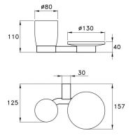 Стакан для зубных щеток Stella Bamboo BT 10007 схема 11