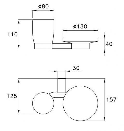 Стакан для зубных щеток Stella Bamboo BT 10007 схема 11