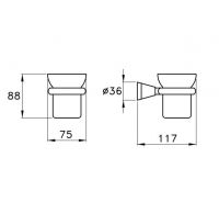 Держатель для аксессуаров Stella 130 CT 10026 CR00 схема 2