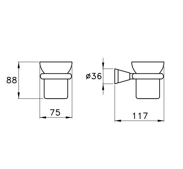 Держатель для аксессуаров Stella 130 CT 10026 CR00 схема 2