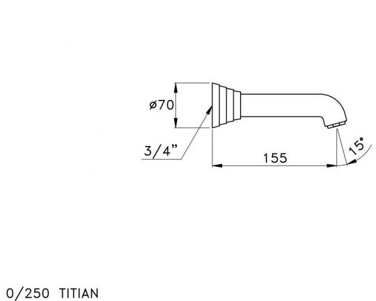 Излив для наполнения ванны Stella Titian TT 09000 CR00 ФОТО