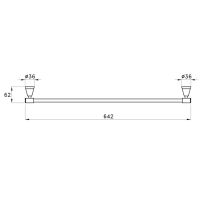 Держатель полотенца на 60 см Stella 130 CT 10002 CR00 схема 3