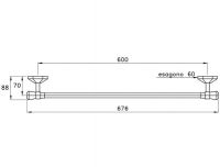 Полотенцедержатель Stella Casanova настенный 60см. 602/60 схема 2