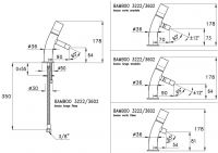 Смеситель для раковины Stella Bamboo BT 00100 схема 2