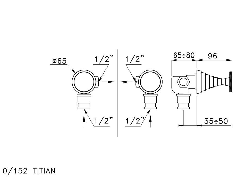 Угловой вентиль Stella Titian TT 01101 CR00 схема 2