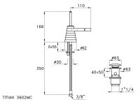 Смеситель для биде Stella Titian TT 00300 CR00 схема 2