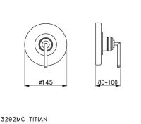 Смеситель для душа Stella Titian TT 01410 CR00 схема 2