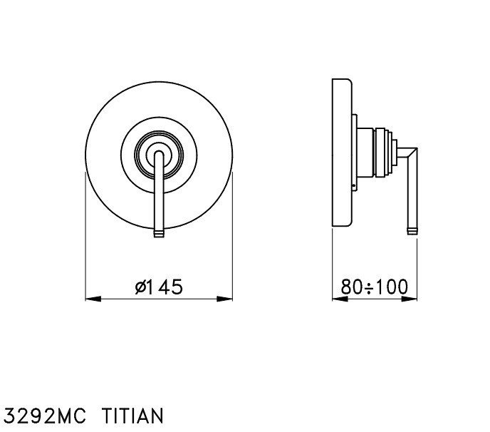 Смеситель для душа Stella Titian TT 01410 CR00 схема 2