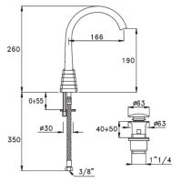 Смеситель для раковины Stella Titian TT 00119 CR00 схема 3