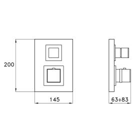 Смеситель для ванны Stella BAMBOO QUADRO 06012 CR00 ФОТО