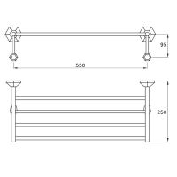 Держатель полотенца на 55 см Stella Eccelsa EC 10019 CR00 схема 2