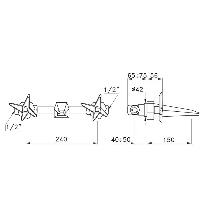 Смеситель для биде Stella Titian TT 00303 схема 2