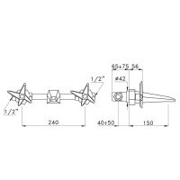 Смеситель для биде Stella Titian TT 00303 схема 3