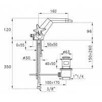 Смеситель для ванны Stella Stella 3219 ST 00008 CR00 схема 2