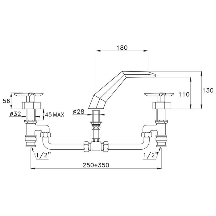 Смеситель для душа Stella Titian TT 01410 схема 3