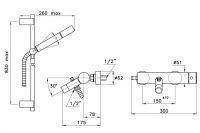 Смеситель для душа Stella Bamboo BT 02400 схема 2