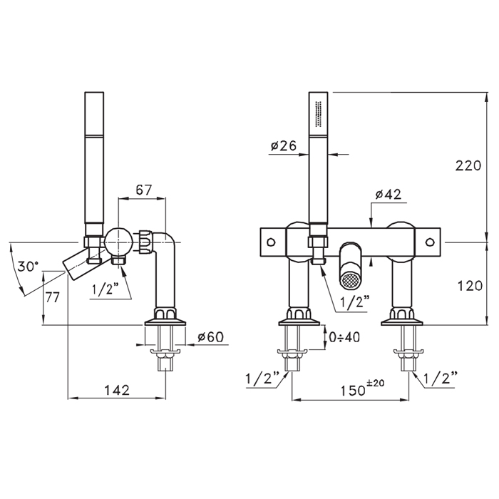 Смеситель для раковины Stella Casanova CS 01005 схема 3