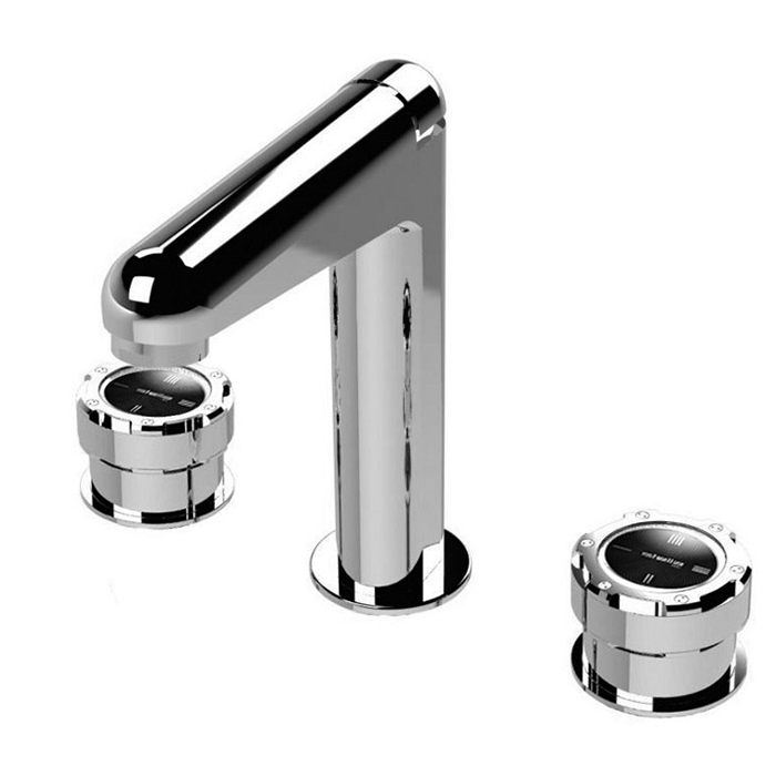 Изображение Смеситель Stella Timeaster для раковины на 3 отверстия 3225 с донным клапаном и высоким изливом