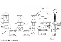 Смеситель для ванны Stella 130 CT 02304 CR00 схема 2